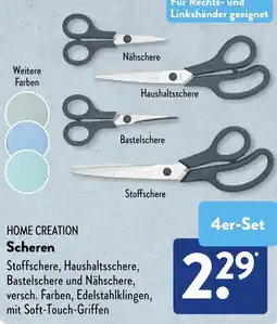 Aldi Süd HOME CREATION Scheren Angebot