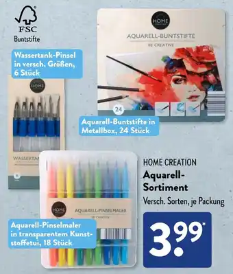 Aldi Süd HOME CREATION Aquarell- Sortiment Angebot