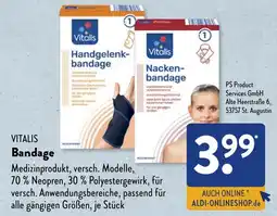 Aldi Süd VITALIS Bandage Angebot