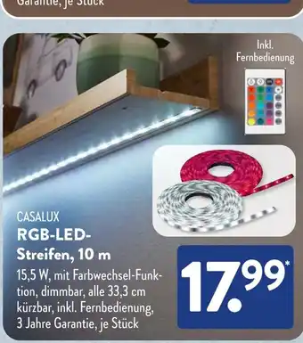 Aldi Süd CASALUX RGB-LED- Streifen, 10 m Angebot