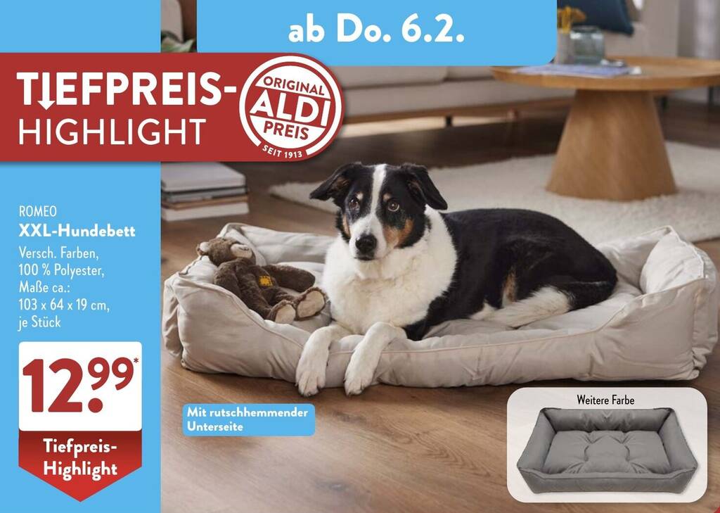 ROMEO XXL-Hundebett Angebot bei Aldi Sd
