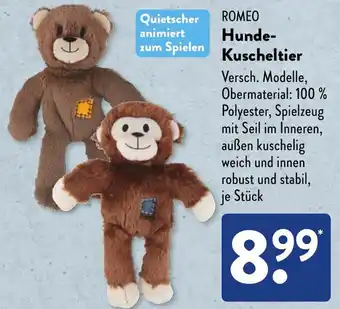 Aldi Süd ROMEO Hunde- Kuscheltier Angebot