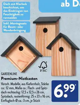 Aldi Süd GARDENLINE Premium-Nistkasten Angebot