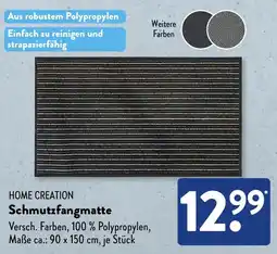 Aldi Süd HOME CREATION Schmutzfangmatte Angebot