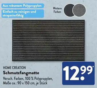 Aldi Süd HOME CREATION Schmutzfangmatte Angebot