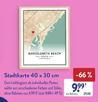 Aldi Süd Stadtkarte 40 x 30 cm Angebot