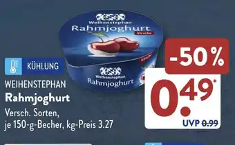 Aldi Süd WEIHENSTEPHAN Rahmjoghurt Angebot