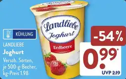 Aldi Süd LANDLIEBE Joghurt Angebot