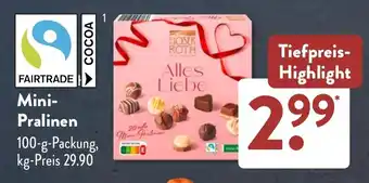 Aldi Süd FAIRTRADE Mini- Pralinen Angebot