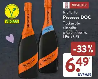 Aldi Süd MIONETTO Prosecco DOC Angebot