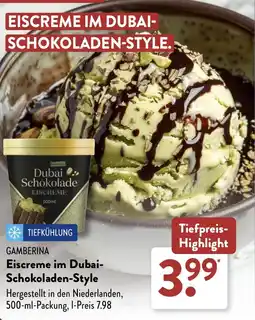 Aldi Süd GAMBERINA Eiscreme im Dubai- Schokoladen-Style Angebot