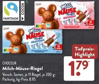 Aldi Süd CHOCEUR Milch-Mäuse-Riegel Angebot