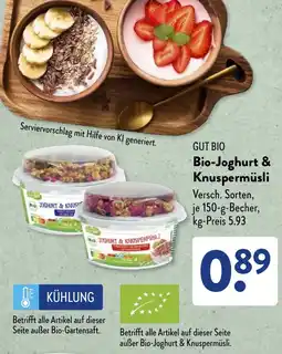 Aldi Süd GUT BIO Bio-Joghurt & Knuspermüsli Angebot