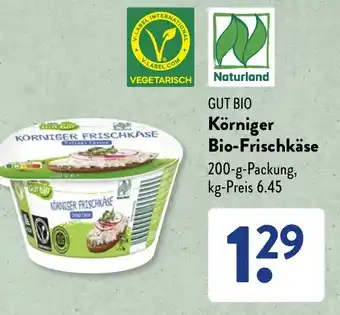 Aldi Süd GUT BIO Körniger Bio-Frischkäse Angebot