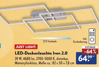 Aldi Süd JUST LIGHT. LED-Deckenleuchte Iven 2.0 Angebot