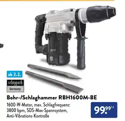 Aldi Süd scheppach Bohr-/Schlaghammer RBH1600M-BE Angebot