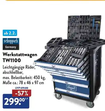 Aldi Süd scheppach Werkstattwagen TW1100 Angebot