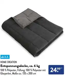 Aldi Süd HOME CREATION Entspannungsdecke, ca. 6 kg Angebot