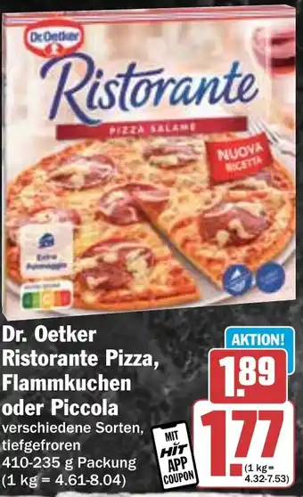 Hit Dr. Oetker Ristorante Pizza, Flammkuchen oder Piccola Angebot