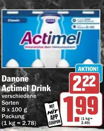 Hit Danone Actimel Drink Angebot