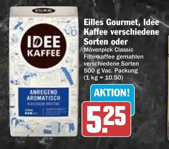 Hit Eilles Gourmet, Idee Kaffee verschiedene Sorten oder Angebot