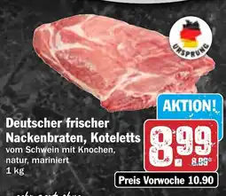 Hit Deutscher frischer Nackenbraten, Koteletts Angebot