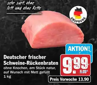 Hit Deutscher frischer Schweine-Rückenbraten Angebot