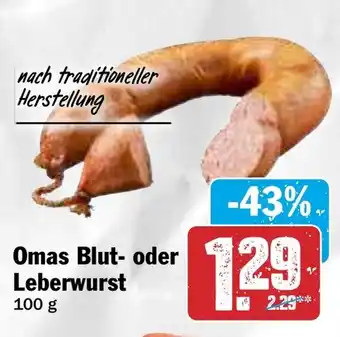 Hit Omas Blut- oder Leberwurst Angebot