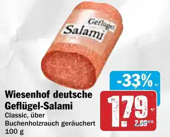 Hit Wiesenhof deutsche Geflügel-Salami Angebot