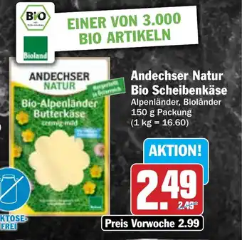 Hit Andechser Natur Bio Scheibenkäse Angebot