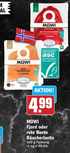 Hit MOWI Fjord oder rote Beete Räucherlachs Angebot