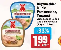 Hit Rügenwalder Mühle Pommersche, Teewurst Angebot