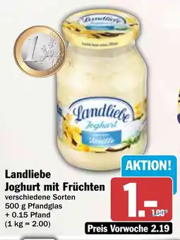 Hit Landliebe Joghurt mit Früchten Angebot