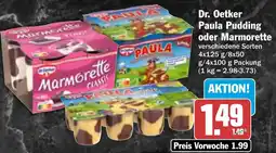 Hit Dr. Oetker Paula Pudding oder Marmorette Angebot