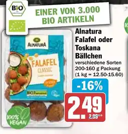 Hit Alnatura Falafel oder Toskana Bällchen Angebot