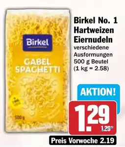 Hit Birkel No. 1 Hartweizen Eiernudeln Angebot