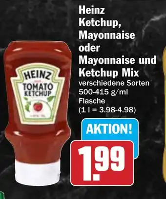 Hit Heinz Ketchup, Mayonnaise oder Mayonnaise und Ketchup Mix Angebot