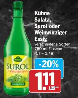 Hit Kühne Salata, Surol oder Weinwürziger Essig Angebot