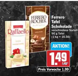 Hit Ferrero Tafel Schokolade Angebot