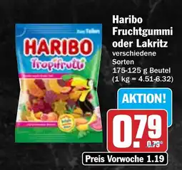 Hit Haribo Fruchtgummi oder Lakritz Angebot