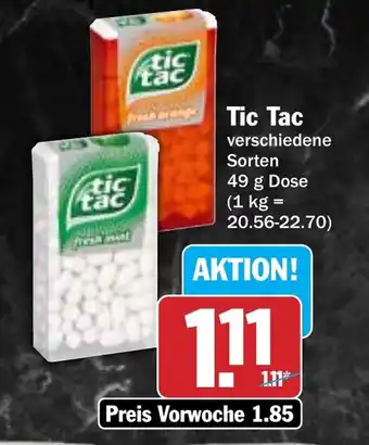 Hit Tic Tac verschiedene Sorten Angebot