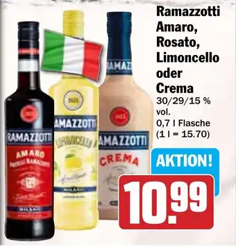 Hit Ramazzotti Amaro, Rosato, Limoncello oder Crema Angebot