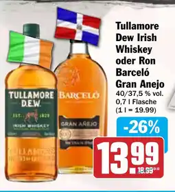 Hit Tullamore Dew Irish Whiskey oder Ron Barceló Gran Anejo Angebot