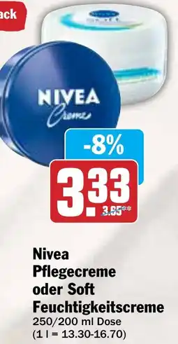 Hit Nivea Pflegecreme oder Soft Feuchtigkeitscreme Angebot