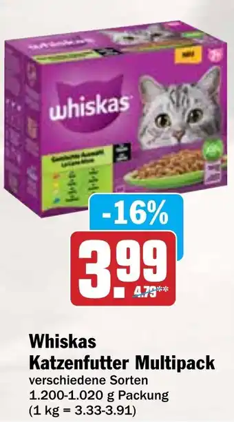 Hit Whiskas Katzenfutter Multipack Angebot