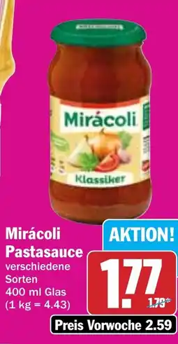 Hit Miracoli pastasauce Angebot