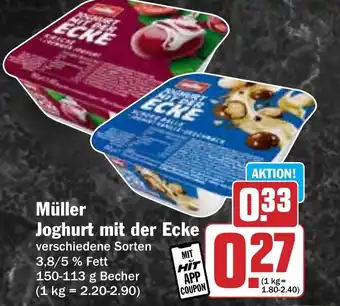 Hit Müller Joghurt mit der Ecke Angebot