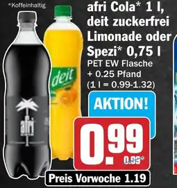 Hit afri Cola deit zuckerfrei Limonade oder Spezi Angebot