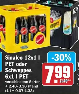 Hit Sinalco PET oder Schweppes Angebot