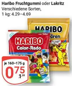 Globus Haribo Fruchtgummi oder Lakritz Angebot